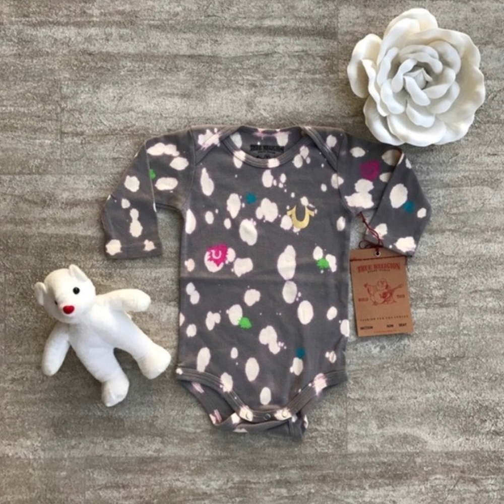 True Religion baby bodysuit 12-18M